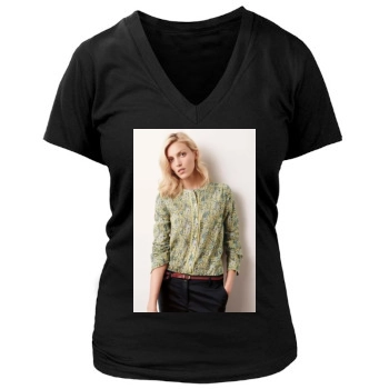 Anja Rubik Women's Deep V-Neck TShirt