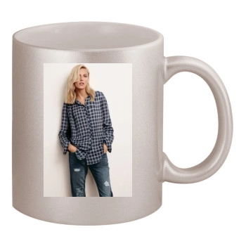 Anja Rubik 11oz Metallic Silver Mug