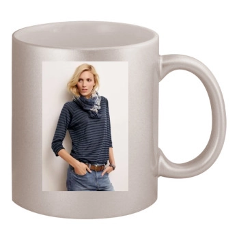 Anja Rubik 11oz Metallic Silver Mug