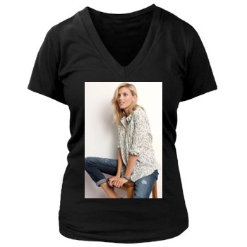 Anja Rubik Women's Deep V-Neck TShirt