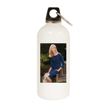 Anja Rubik White Water Bottle With Carabiner