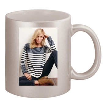 Anja Rubik 11oz Metallic Silver Mug