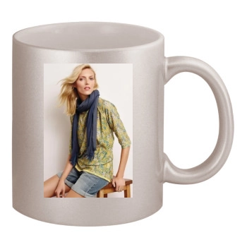 Anja Rubik 11oz Metallic Silver Mug