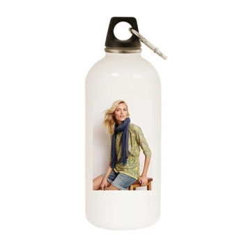 Anja Rubik White Water Bottle With Carabiner