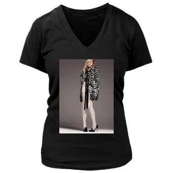 Anja Rubik Women's Deep V-Neck TShirt