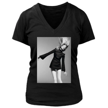 Anja Rubik Women's Deep V-Neck TShirt