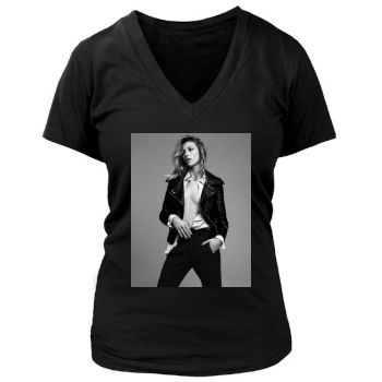 Anja Rubik Women's Deep V-Neck TShirt