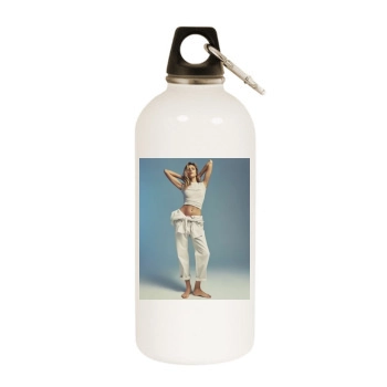 Anja Rubik White Water Bottle With Carabiner