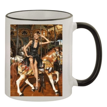 Anja Rubik 11oz Colored Rim & Handle Mug