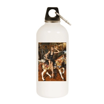 Anja Rubik White Water Bottle With Carabiner