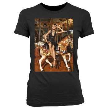 Anja Rubik Women's Junior Cut Crewneck T-Shirt