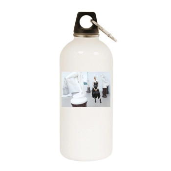 Anja Rubik White Water Bottle With Carabiner