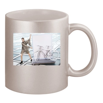 Anja Rubik 11oz Metallic Silver Mug