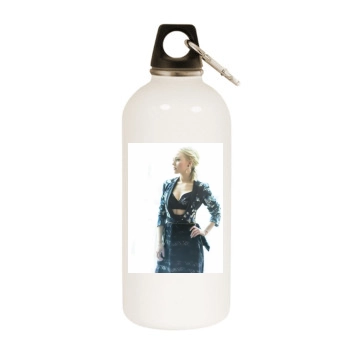 AnnaSophia Robb White Water Bottle With Carabiner