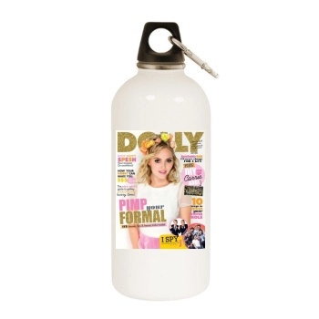 AnnaSophia Robb White Water Bottle With Carabiner