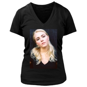 AnnaSophia Robb Women's Deep V-Neck TShirt