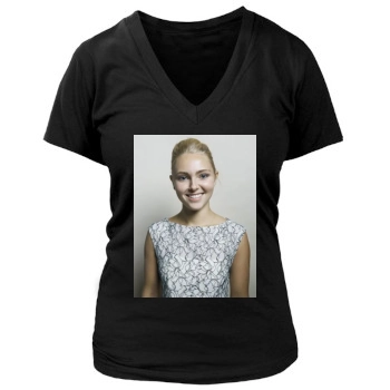 AnnaSophia Robb Women's Deep V-Neck TShirt