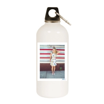 AnnaSophia Robb White Water Bottle With Carabiner