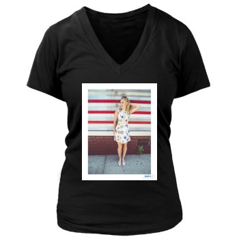 AnnaSophia Robb Women's Deep V-Neck TShirt