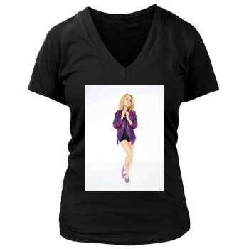 AnnaSophia Robb Women's Deep V-Neck TShirt