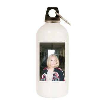 AnnaSophia Robb White Water Bottle With Carabiner