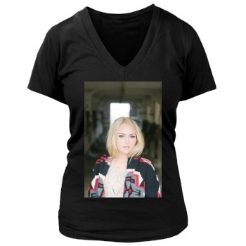 AnnaSophia Robb Women's Deep V-Neck TShirt