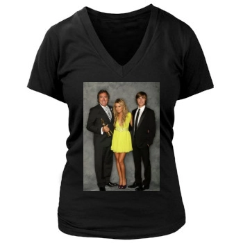 Ashley Tisdale Women's Deep V-Neck TShirt