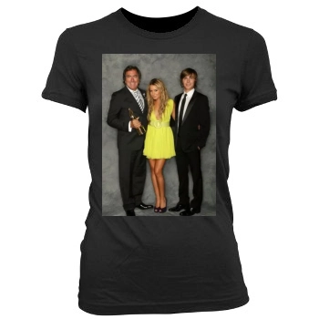 Ashley Tisdale Women's Junior Cut Crewneck T-Shirt