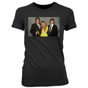 Ashley Tisdale Women's Junior Cut Crewneck T-Shirt