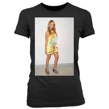 Ashley Tisdale Women's Junior Cut Crewneck T-Shirt