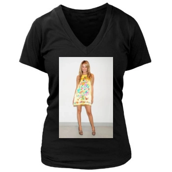 Ashley Tisdale Women's Deep V-Neck TShirt