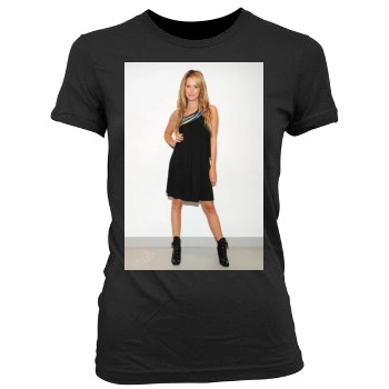 Ashley Tisdale Women's Junior Cut Crewneck T-Shirt