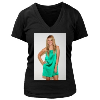 Ashley Tisdale Women's Deep V-Neck TShirt