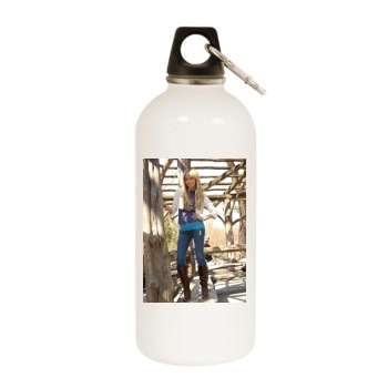 Ashley Tisdale White Water Bottle With Carabiner