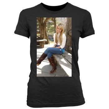 Ashley Tisdale Women's Junior Cut Crewneck T-Shirt