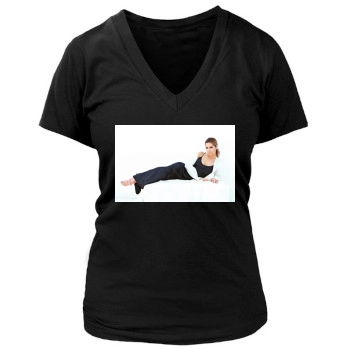 Ashley Tisdale Women's Deep V-Neck TShirt