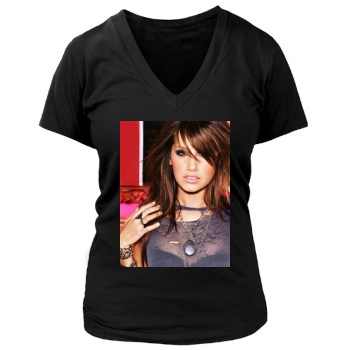 Ashley Tisdale Women's Deep V-Neck TShirt