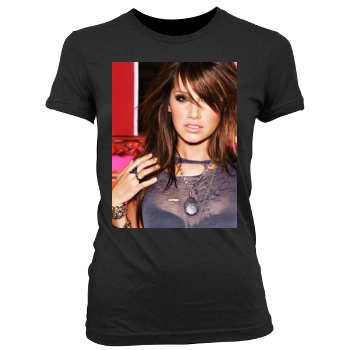 Ashley Tisdale Women's Junior Cut Crewneck T-Shirt