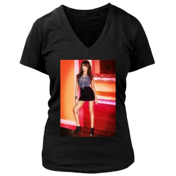 Ashley Tisdale Women's Deep V-Neck TShirt