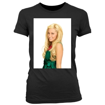 Ashley Tisdale Women's Junior Cut Crewneck T-Shirt