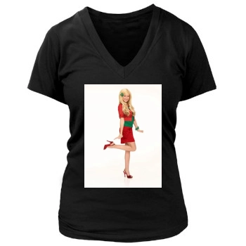 Ashley Tisdale Women's Deep V-Neck TShirt