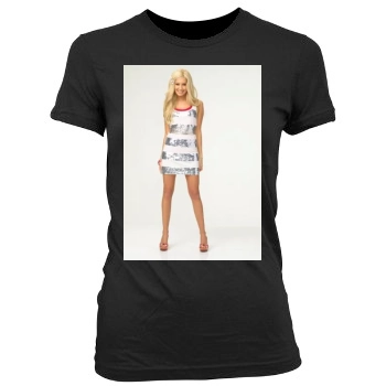 Ashley Tisdale Women's Junior Cut Crewneck T-Shirt