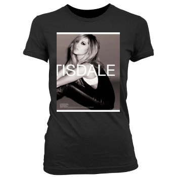 Ashley Tisdale Women's Junior Cut Crewneck T-Shirt