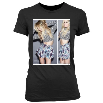 Ashley Tisdale Women's Junior Cut Crewneck T-Shirt