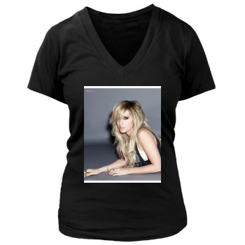 Ashley Tisdale Women's Deep V-Neck TShirt