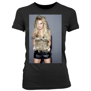 Ashley Tisdale Women's Junior Cut Crewneck T-Shirt