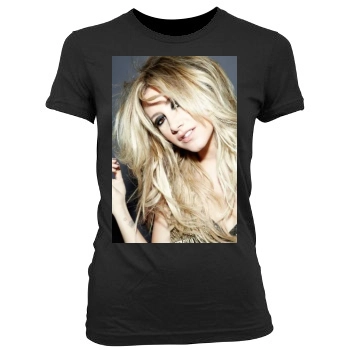 Ashley Tisdale Women's Junior Cut Crewneck T-Shirt