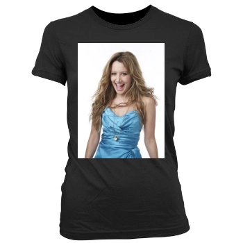 Ashley Tisdale Women's Junior Cut Crewneck T-Shirt