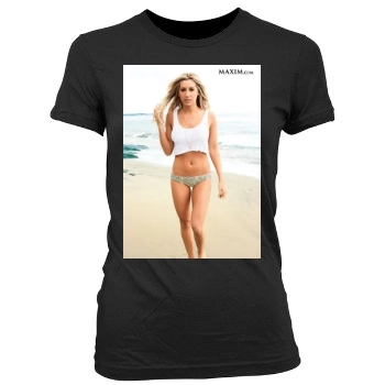 Ashley Tisdale Women's Junior Cut Crewneck T-Shirt