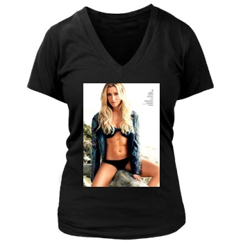 Ashley Tisdale Women's Deep V-Neck TShirt